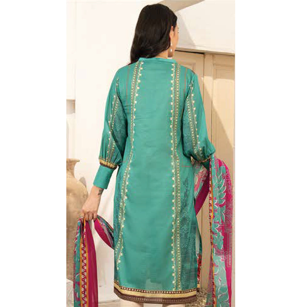 LimeLight Summer 2Pcs Unstitched Suit - Mint, Women, 2Pcs Shalwar Suit, Limelight, Chase Value