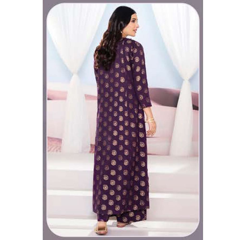 LimeLight Summer 1Pcs Unstitched Kurti - Dark Purple, Women, Unstitched Kurti, Limelight, Chase Value