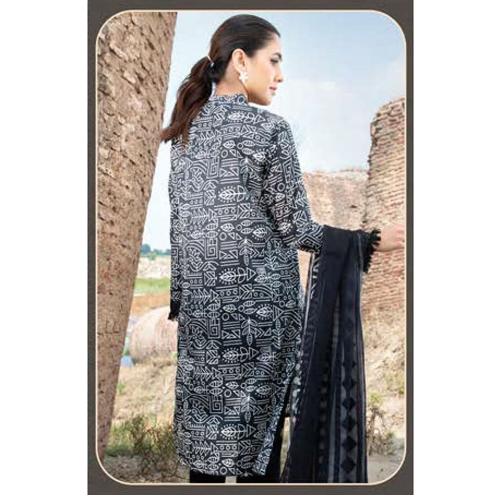 LimeLight Summer 2Pcs Unstitched Suit - Black, Women, 2Pcs Shalwar Suit, Limelight, Chase Value