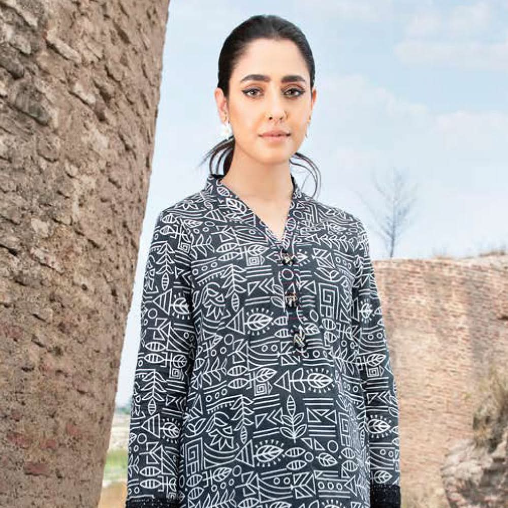 LimeLight Summer 2Pcs Unstitched Suit - Black, Women, 2Pcs Shalwar Suit, Limelight, Chase Value