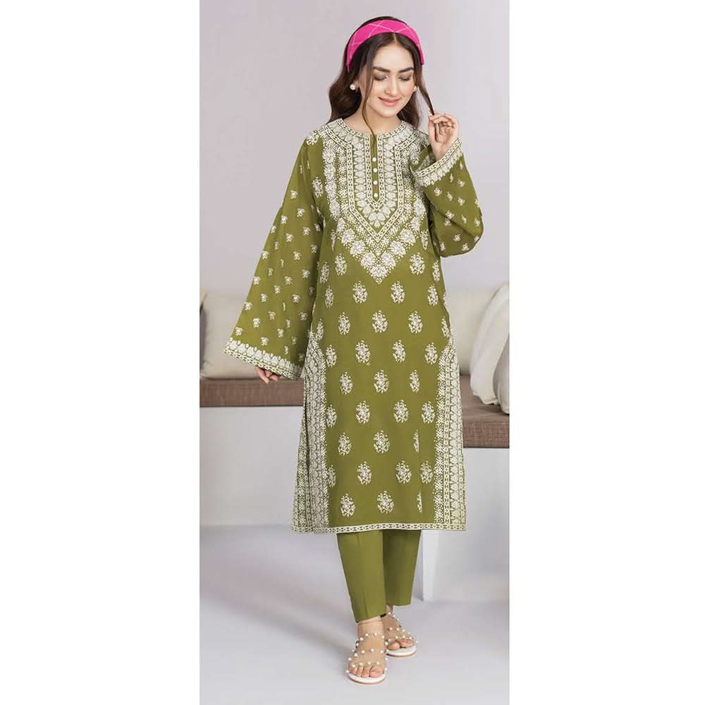 LimeLight Summer 2Pcs Unstitched Suit - Green, Women, 2Pcs Shalwar Suit, Limelight, Chase Value