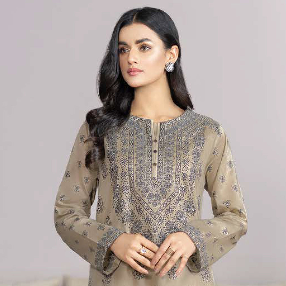 LimeLight Summer 2Pcs Unstitched Suit - Beige, Women, 2Pcs Shalwar Suit, Limelight, Chase Value