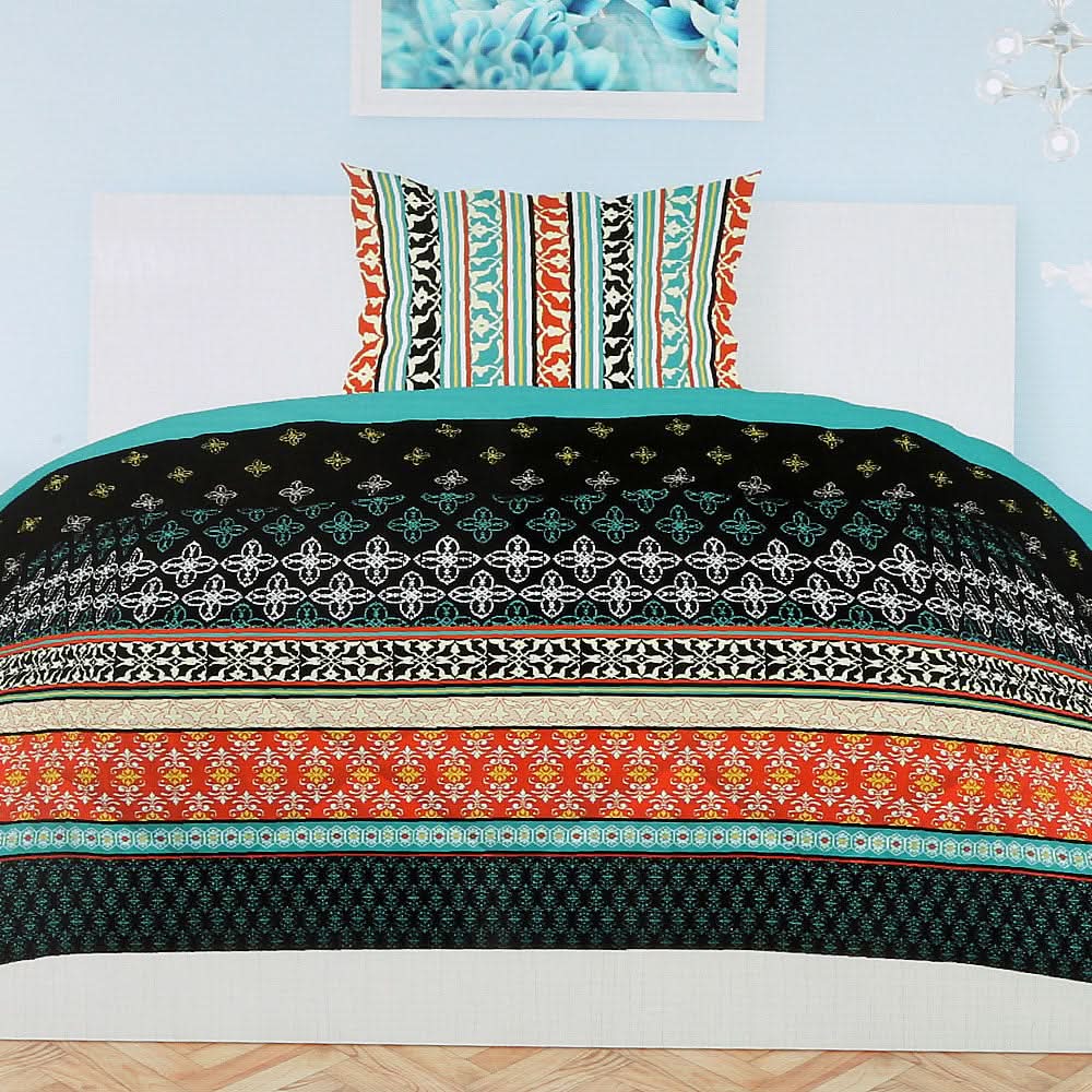 Printed Percale Finish Single Bed Sheet Set 2 pcs - Multi, Home & Lifestyle, Single Bed Sheet, Chase Value, Chase Value