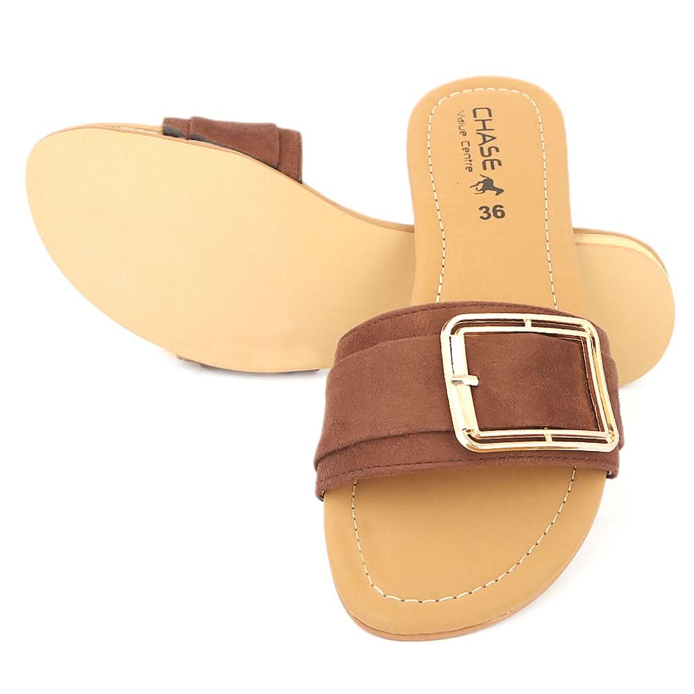 Women's Fancy Slipper (M-901) - Brown, Women, Slippers, Chase Value, Chase Value