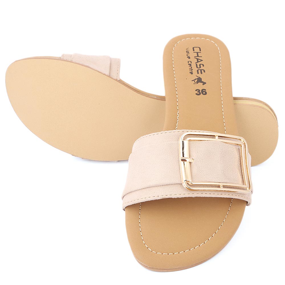 Women's Fancy Slipper (M-901) - Beige, Women, Slippers, Chase Value, Chase Value