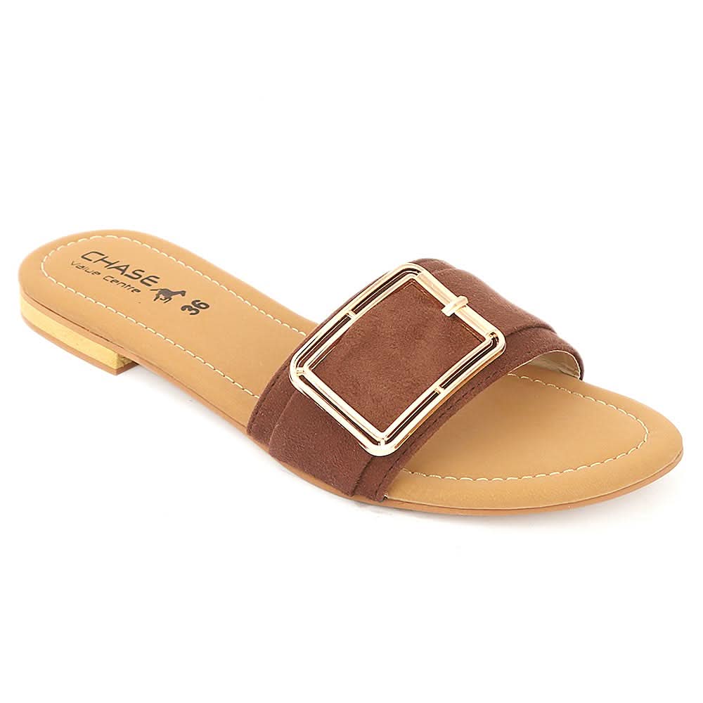 Women's Fancy Slipper (M-901) - Brown, Women, Slippers, Chase Value, Chase Value