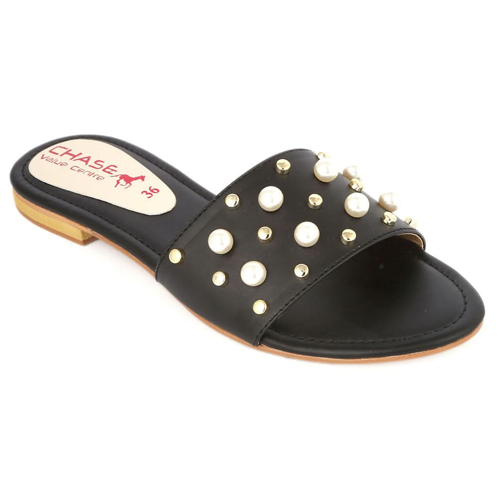 Women's Fancy Slipper (M-927) - Black, Women, Slippers, Chase Value, Chase Value