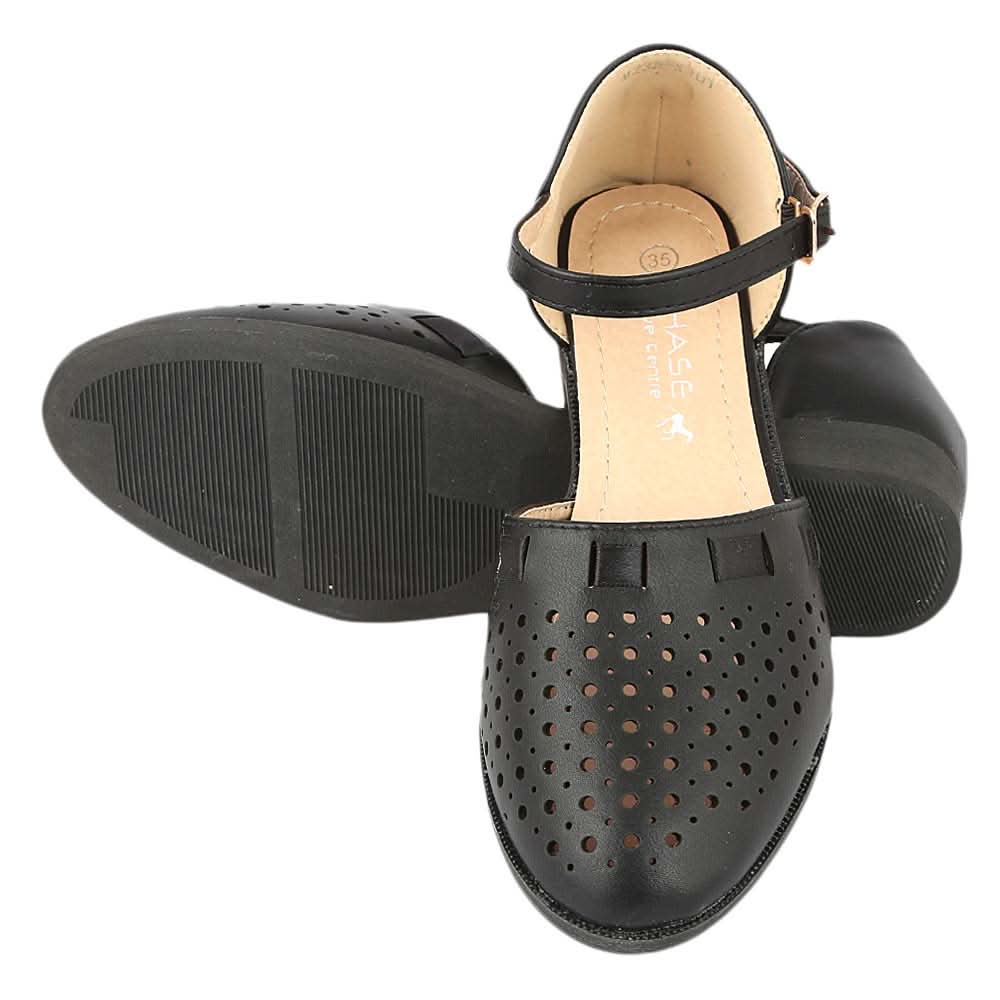 Girls Fancy Pumps (K101) - Black, Kids, Pump, Chase Value, Chase Value