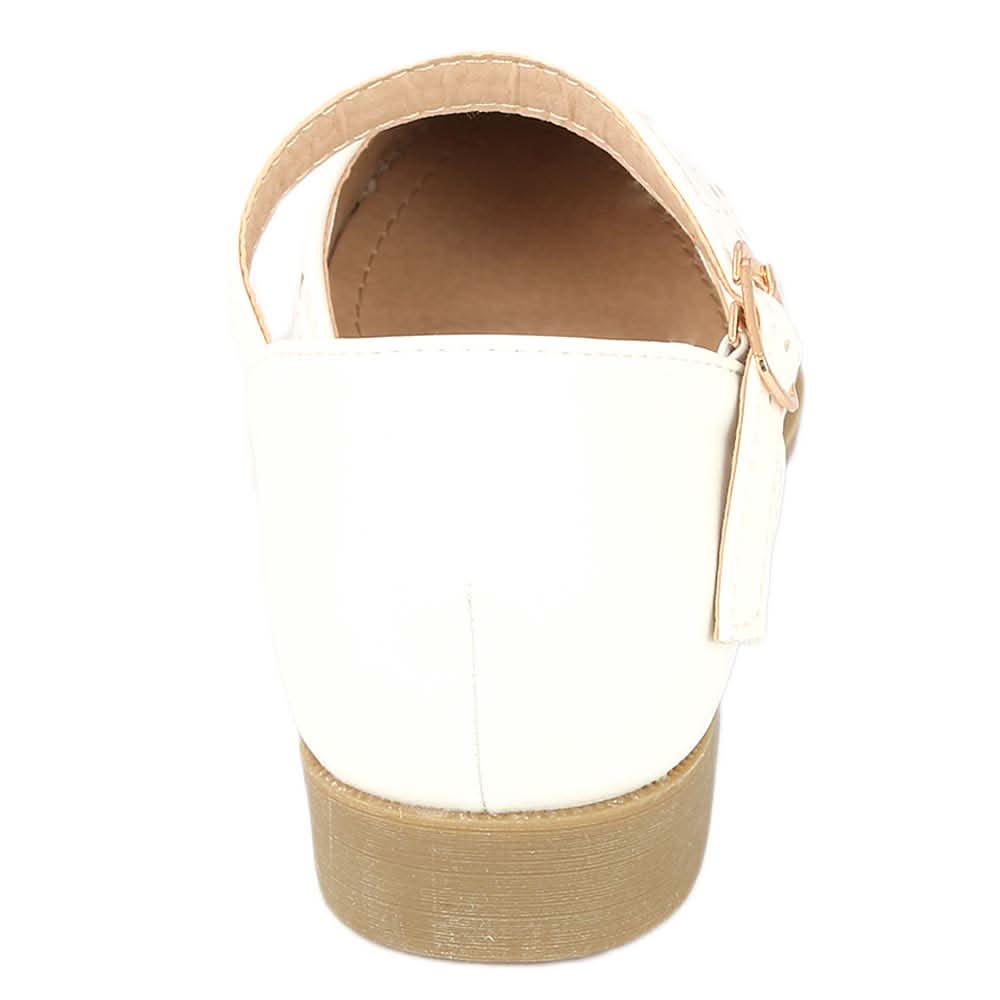 Girls Fancy Pumps (K101) - White, Kids, Pump, Chase Value, Chase Value