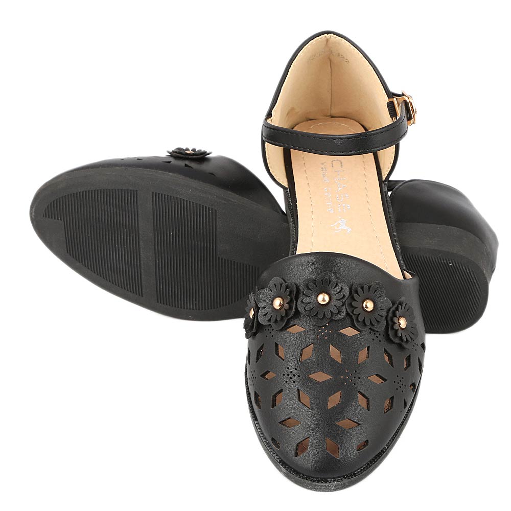Girls Fancy Pumps (K122) - Black, Kids, Pump, Chase Value, Chase Value