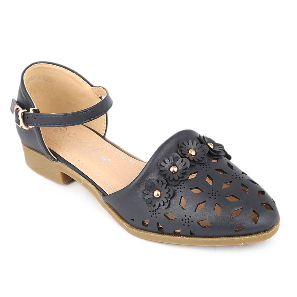 Girls Fancy Pumps (K122) - Navy Blue, Kids, Pump, Chase Value, Chase Value