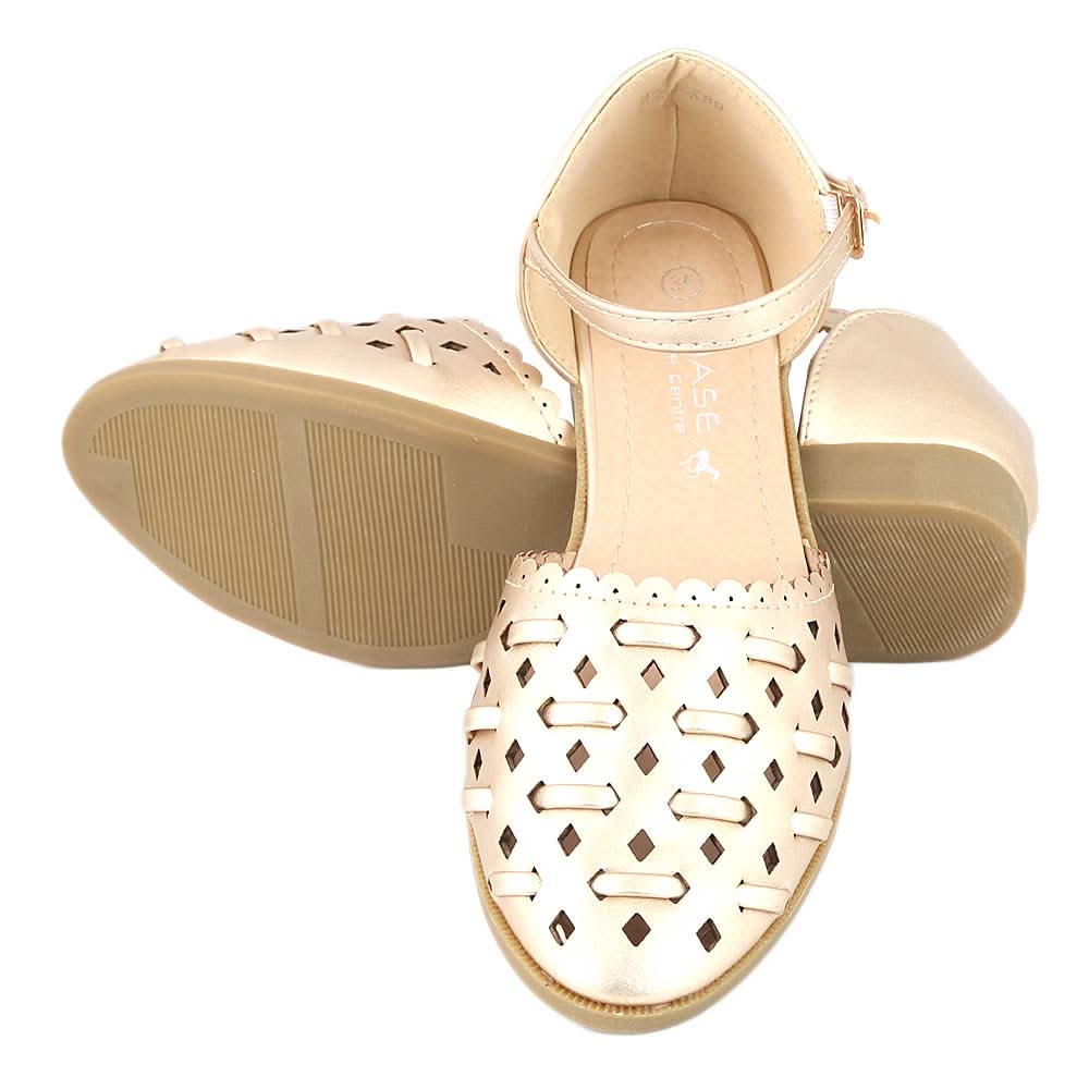 Girls Fancy Pumps (M235-K89) - Golden, Kids, Pump, Chase Value, Chase Value
