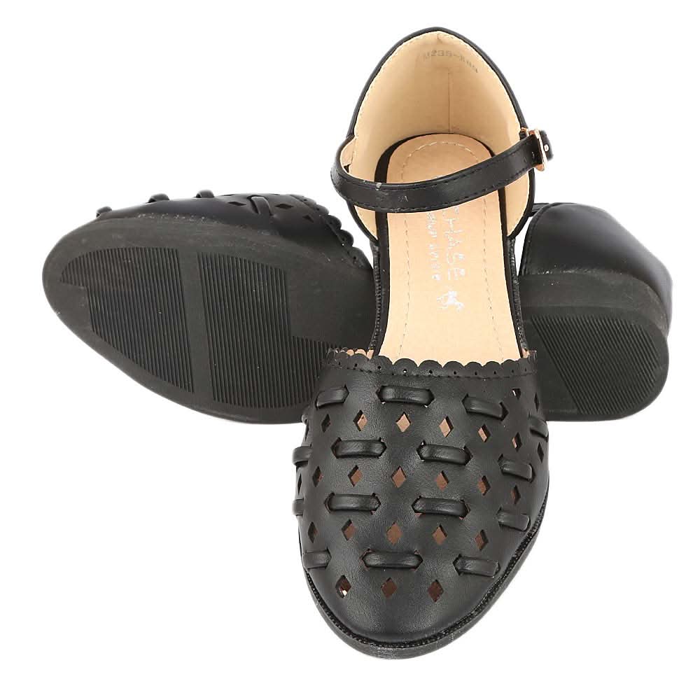 Girls Fancy Pumps (M235-K89) - Black, Kids, Pump, Chase Value, Chase Value