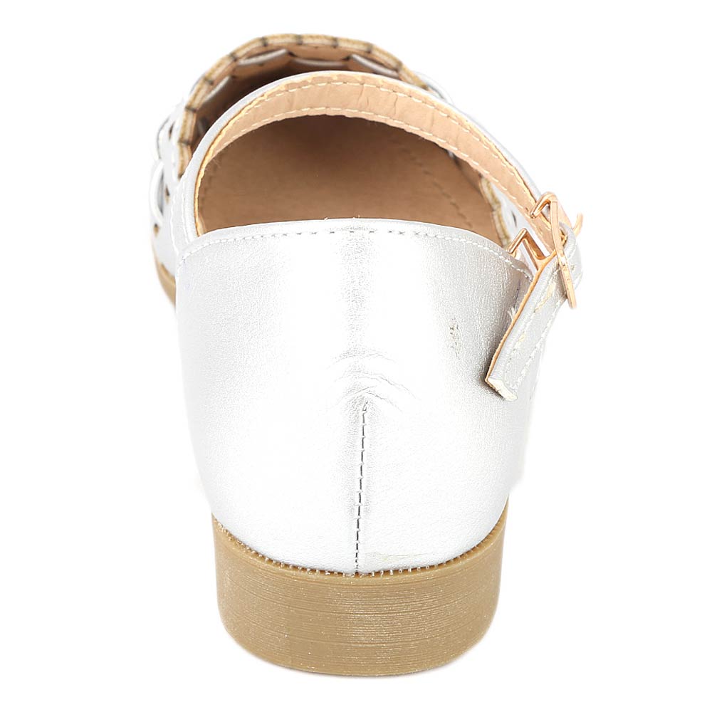 Girls Fancy Pumps (M235-K89) - Silver, Kids, Pump, Chase Value, Chase Value