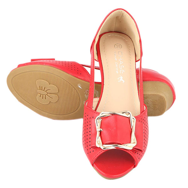 Girls Fancy Pumps (M531-7) - Red, Kids, Pump, Chase Value, Chase Value