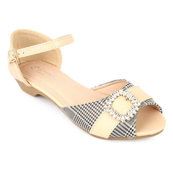 Girls Fancy Pumps (H23) - Beige, Kids, Pump, Chase Value, Chase Value