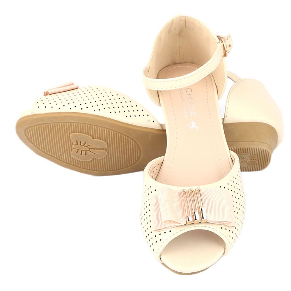 Girls Fancy Pumps (K927) - Beige, Kids, Pump, Chase Value, Chase Value