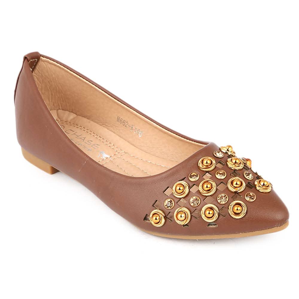 Girls Fancy Pumps (M662-K146) - Brown, Kids, Pump, Chase Value, Chase Value