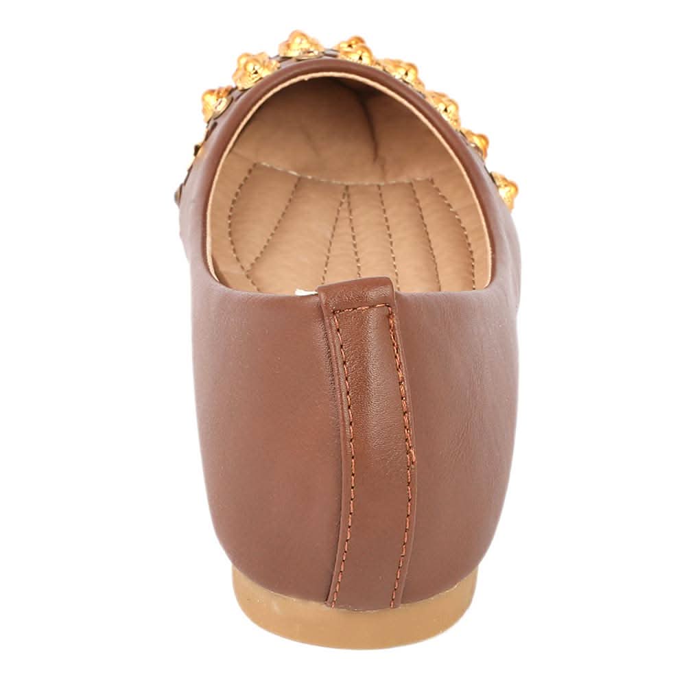 Girls Fancy Pumps (M662-K146) - Brown, Kids, Pump, Chase Value, Chase Value