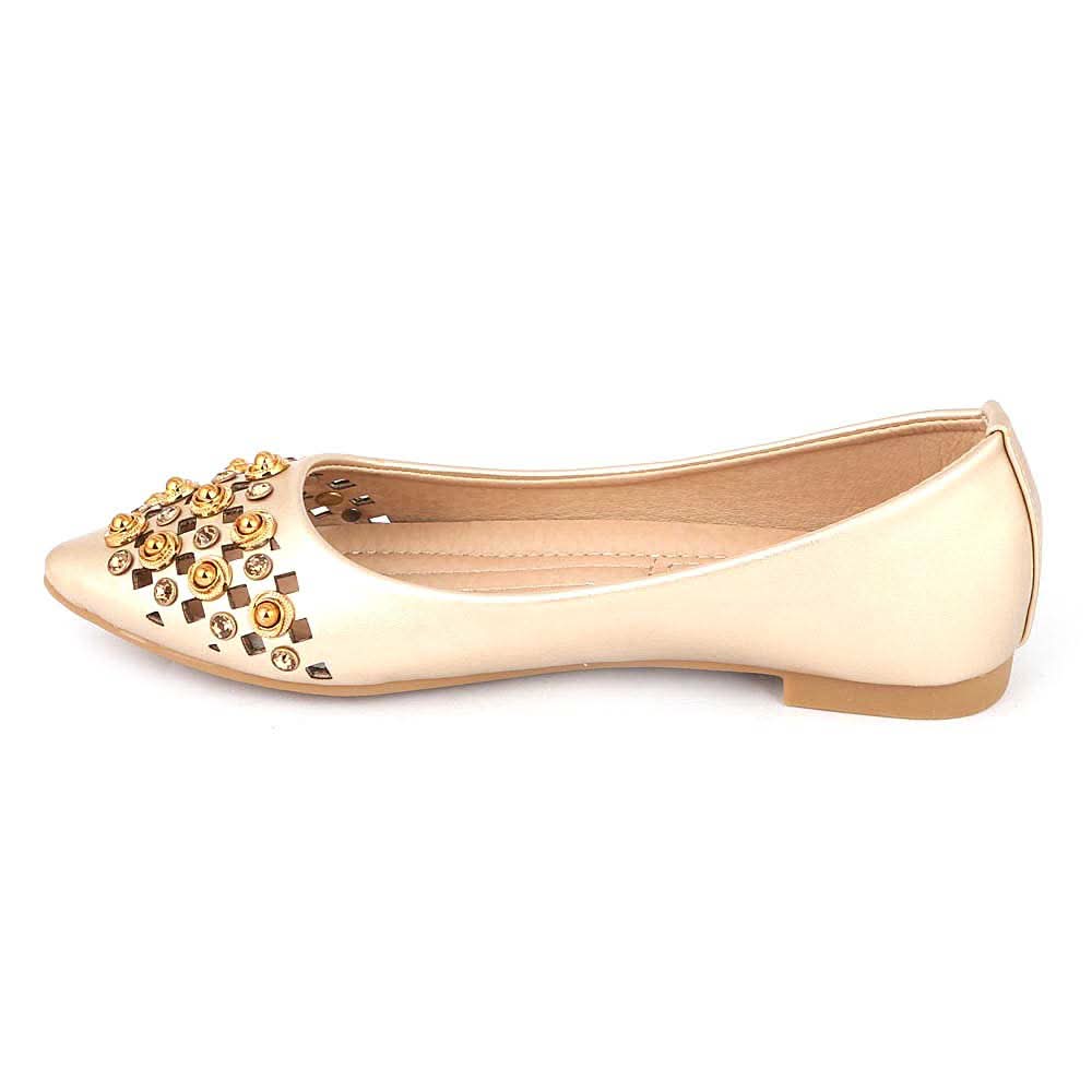 Girls Fancy Pumps (M662-K146) - Golden, Kids, Pump, Chase Value, Chase Value