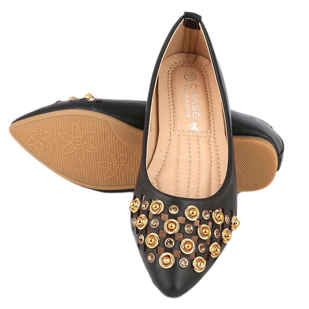 Girls Fancy Pumps (M662-K146) - Black, Kids, Pump, Chase Value, Chase Value