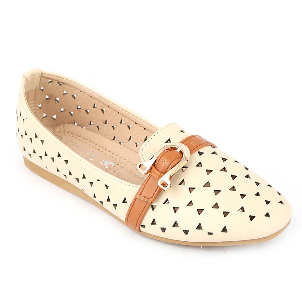 Girls Fancy Pumps (M810-44) - Beige, Kids, Pump, Chase Value, Chase Value