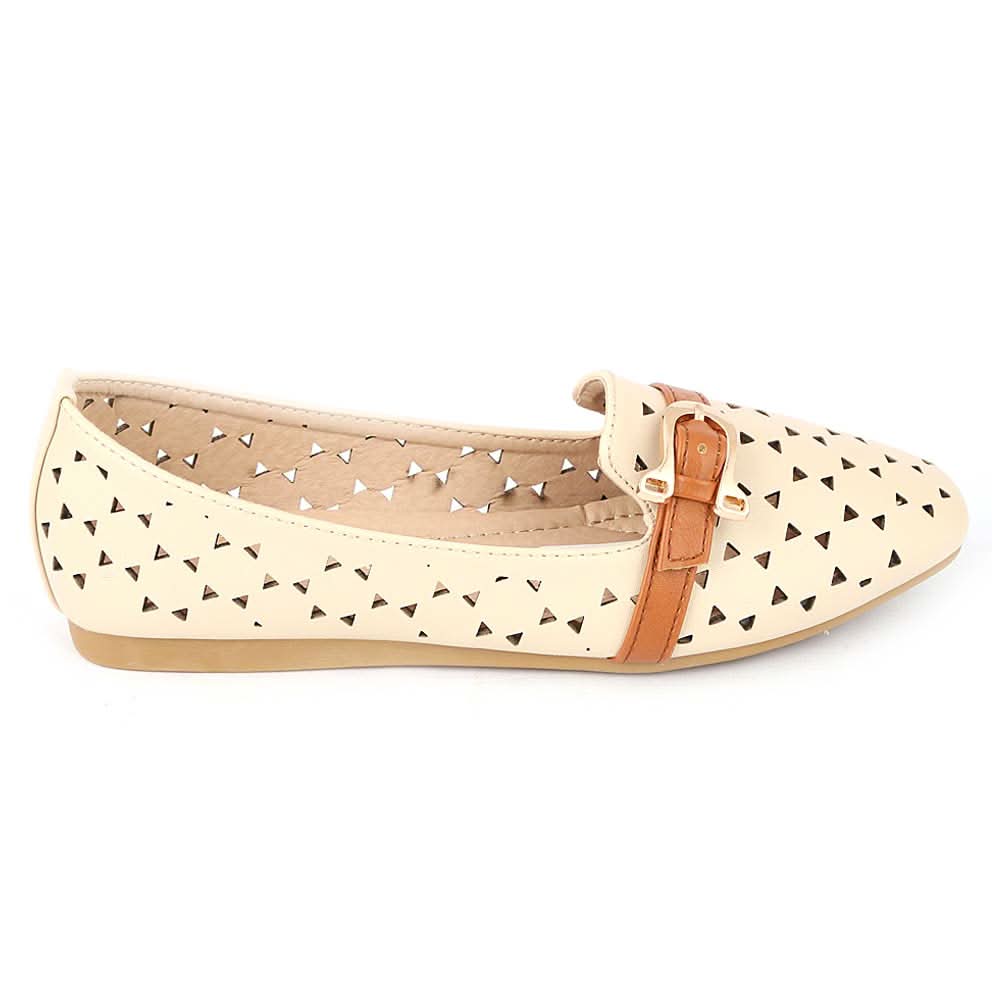 Girls Fancy Pumps (M810-44) - Beige, Kids, Pump, Chase Value, Chase Value