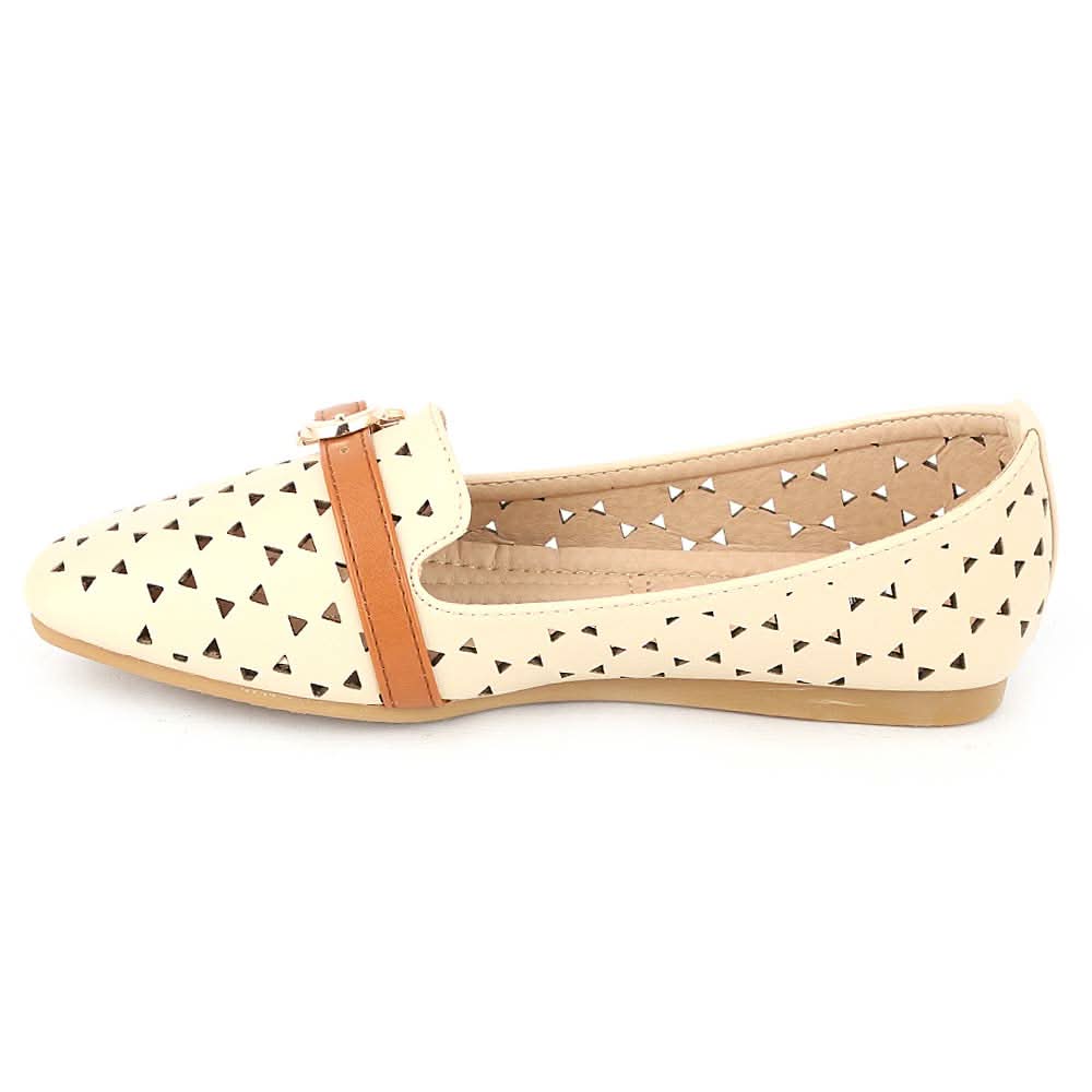 Girls Fancy Pumps (M810-44) - Beige, Kids, Pump, Chase Value, Chase Value