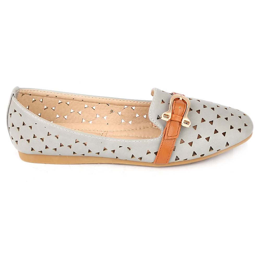 Girls Fancy Pumps (M810-44) - Grey, Kids, Pump, Chase Value, Chase Value