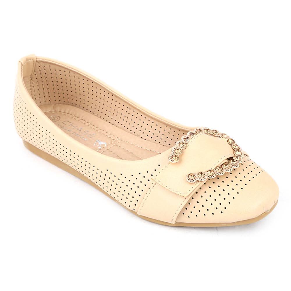 Girls Fancy Pumps (M810-K73) - Beige, Kids, Pump, Chase Value, Chase Value