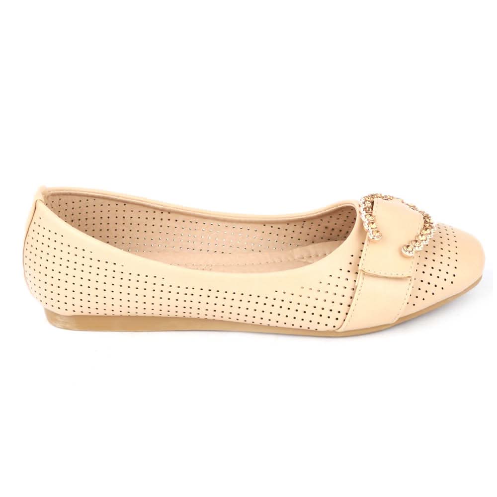 Girls Fancy Pumps (M810-K73) - Beige, Kids, Pump, Chase Value, Chase Value