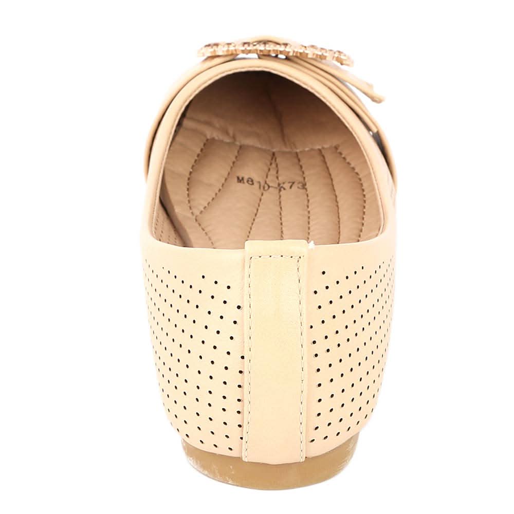 Girls Fancy Pumps (M810-K73) - Beige, Kids, Pump, Chase Value, Chase Value