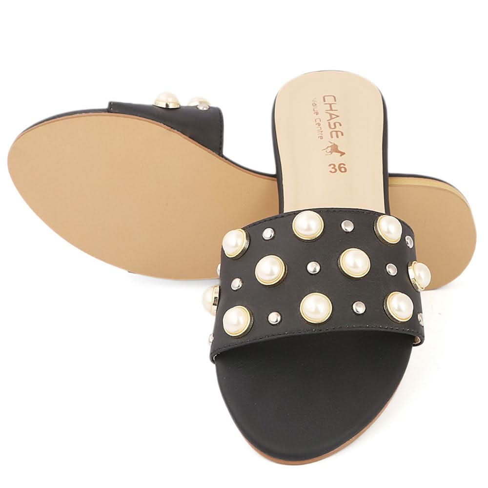 Women's Fancy Slipper (M-824) - Black, Women, Slippers, Chase Value, Chase Value