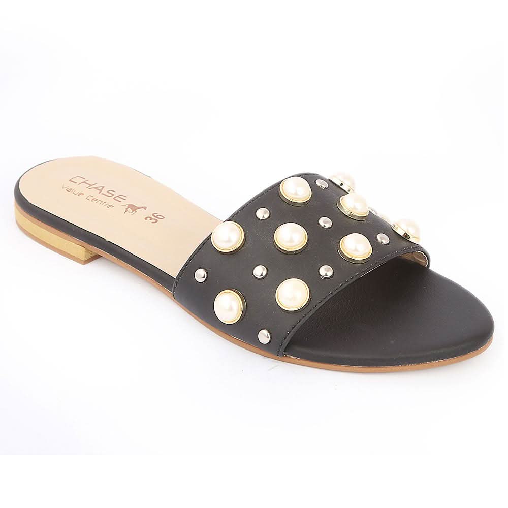 Women's Fancy Slipper (M-824) - Black, Women, Slippers, Chase Value, Chase Value
