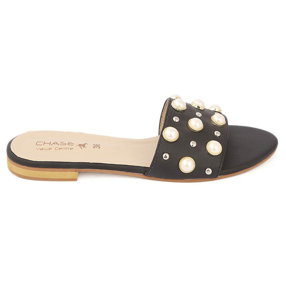 Women's Fancy Slipper (M-824) - Black, Women, Slippers, Chase Value, Chase Value