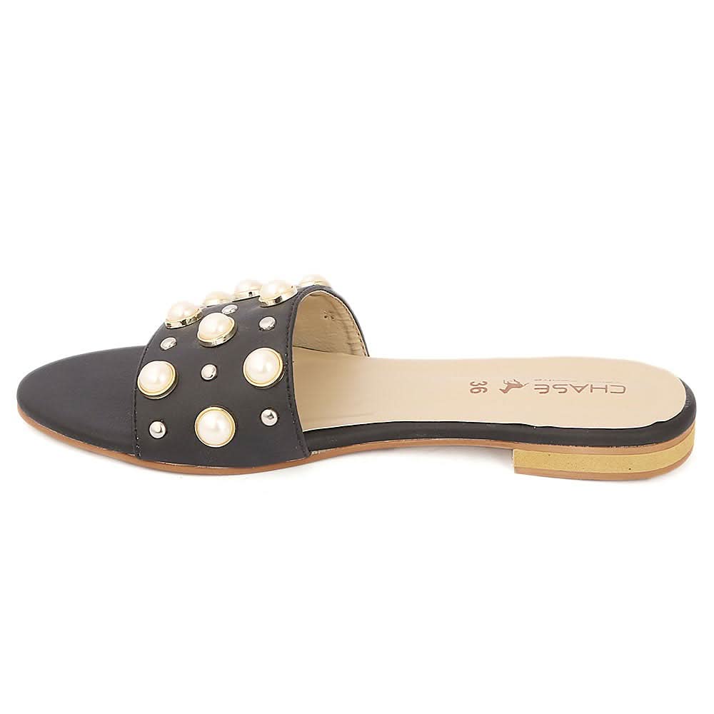 Women's Fancy Slipper (M-824) - Black, Women, Slippers, Chase Value, Chase Value