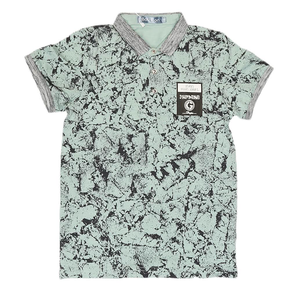 Boys Polo Half Sleeves T-Shirt - Cyan, Kids, Boys T-Shirts, Chase Value, Chase Value