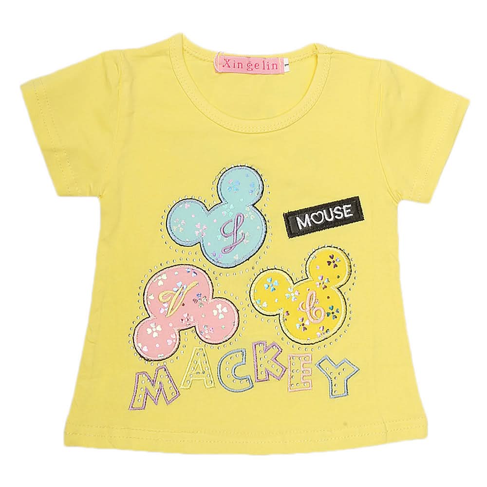 Newborn Girls T-Shirt - Yellow, Kids, NB Girls T-Shirts, Chase Value, Chase Value