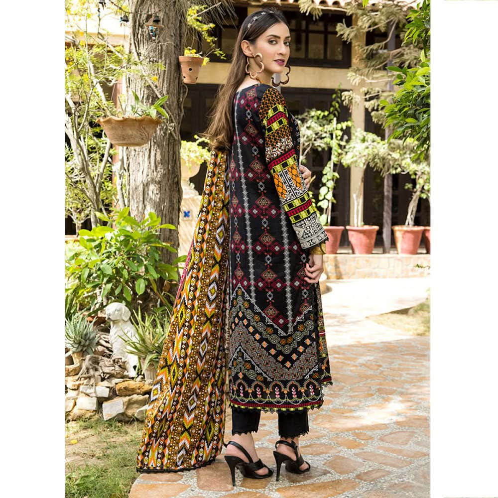 Monsoon Printed Lawn 3 Pcs Unstitched Suit - 2, Women, 3Pcs Shalwar Suit, Al-Zohaib Textiles, Chase Value