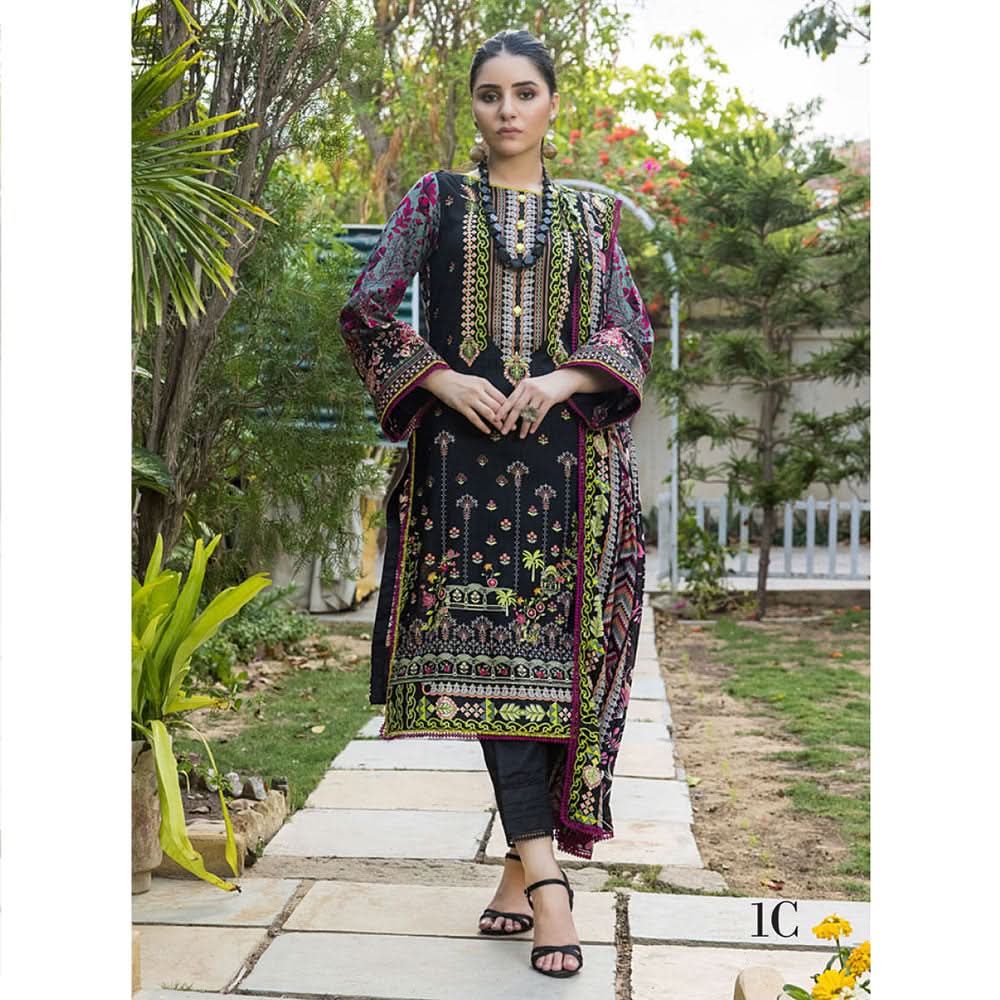 Monsoon Printed Lawn 3 Pcs Unstitched Suit - 5, Women, 3Pcs Shalwar Suit, Al-Zohaib Textiles, Chase Value
