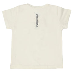 Boys Half Sleeves T-Shirt - White, Kids, Boys T-Shirts, Chase Value, Chase Value