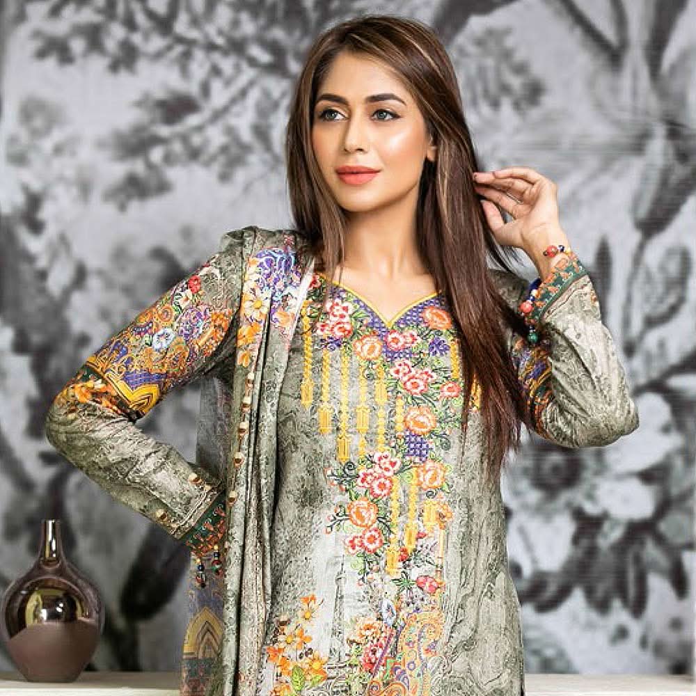 Zarang Embroidered Cotton 3 Piece Un-Stitched Suit - MS2207, Women, 3Pcs Shalwar Suit, Rana Arts, Chase Value