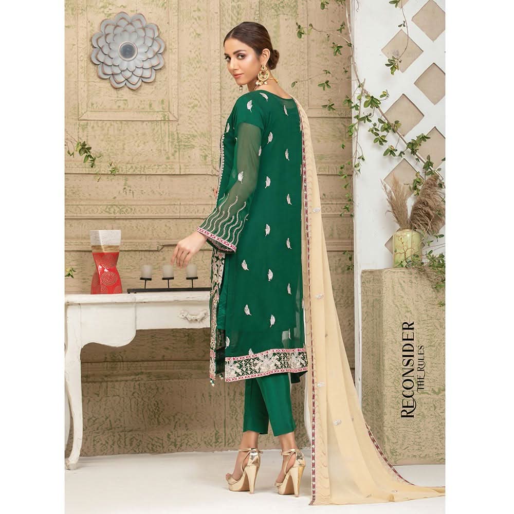 Luxury Embroidered Chiffon Semi-Stitched Suit - MS-2765, Women, 3Pcs Shalwar Suit, Rana Arts, Chase Value