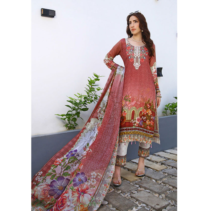 RA LE ROYAL Viscose Jacquard Printed & Embroidered 3 Pcs Un-Stitched Suit - MS-2830, Women, 3Pcs Shalwar Suit, Rana Arts, Chase Value