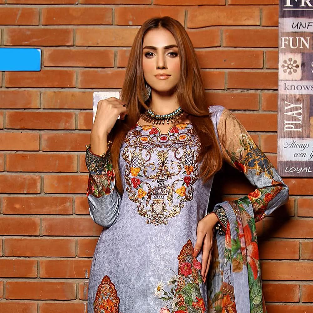 RA LE ROYAL Viscose Jacquard Printed & Embroidered 3 Pcs Un-Stitched Suit - MS-2832, Women, 3Pcs Shalwar Suit, Rana Arts, Chase Value