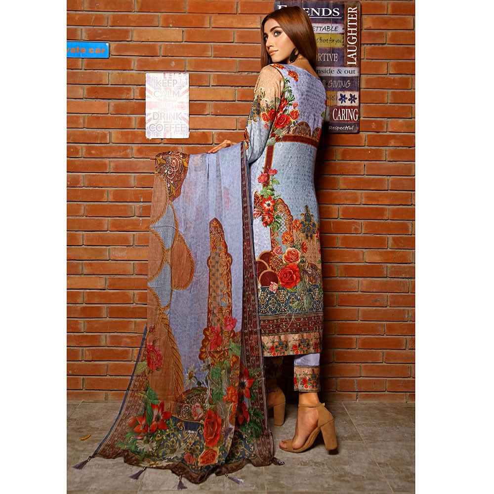 RA LE ROYAL Viscose Jacquard Printed & Embroidered 3 Pcs Un-Stitched Suit - MS-2832, Women, 3Pcs Shalwar Suit, Rana Arts, Chase Value