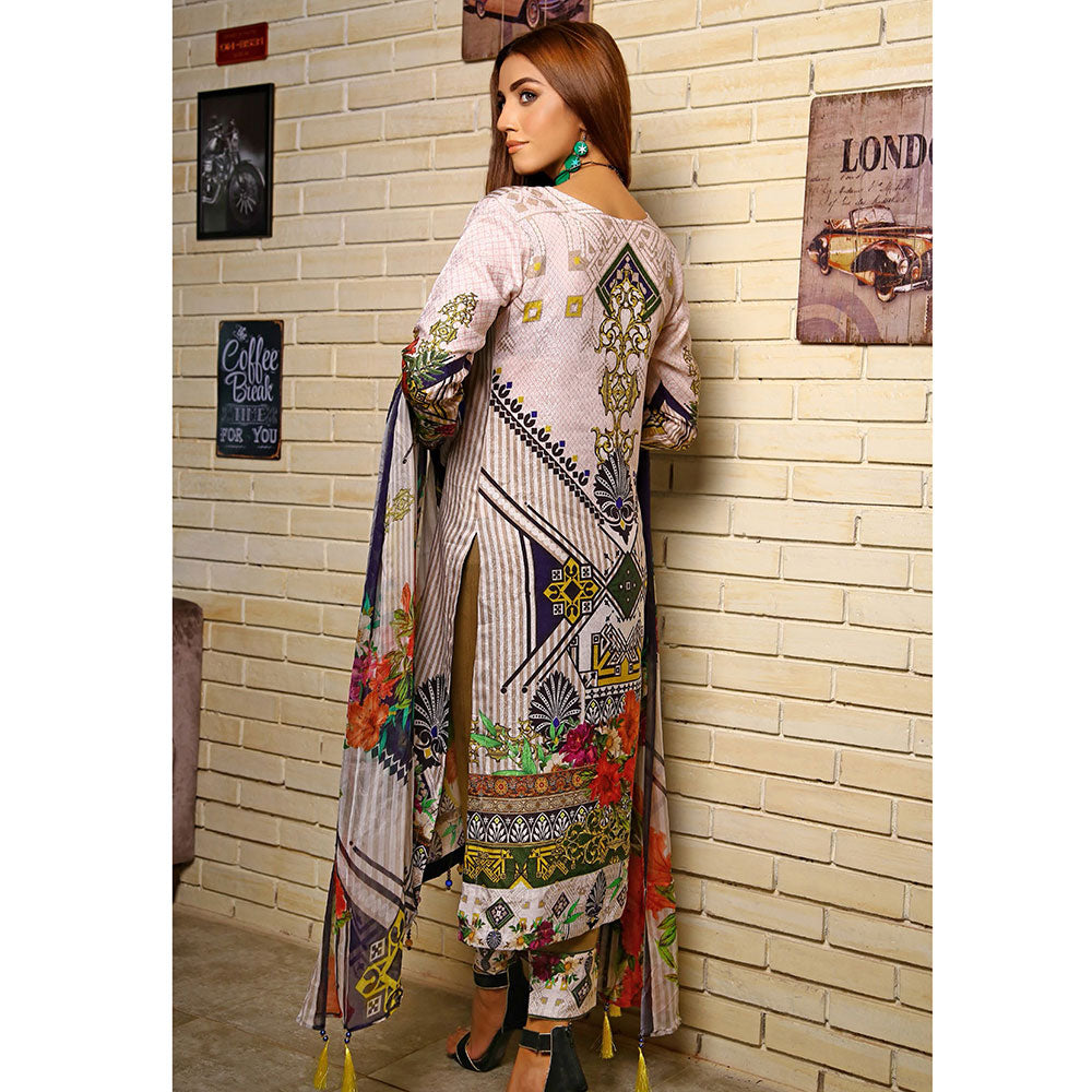 RA LE ROYAL Viscose Jacquard Printed & Embroidered 3 Pcs Un-Stitched Suit - MS-2834, Women, 3Pcs Shalwar Suit, Rana Arts, Chase Value