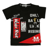 Boys Half Sleeves T-Shirt - Black, Kids, Boys T-Shirts, Chase Value, Chase Value