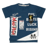 Boys Half Sleeves T-Shirt - Steel Blue, Kids, Boys T-Shirts, Chase Value, Chase Value