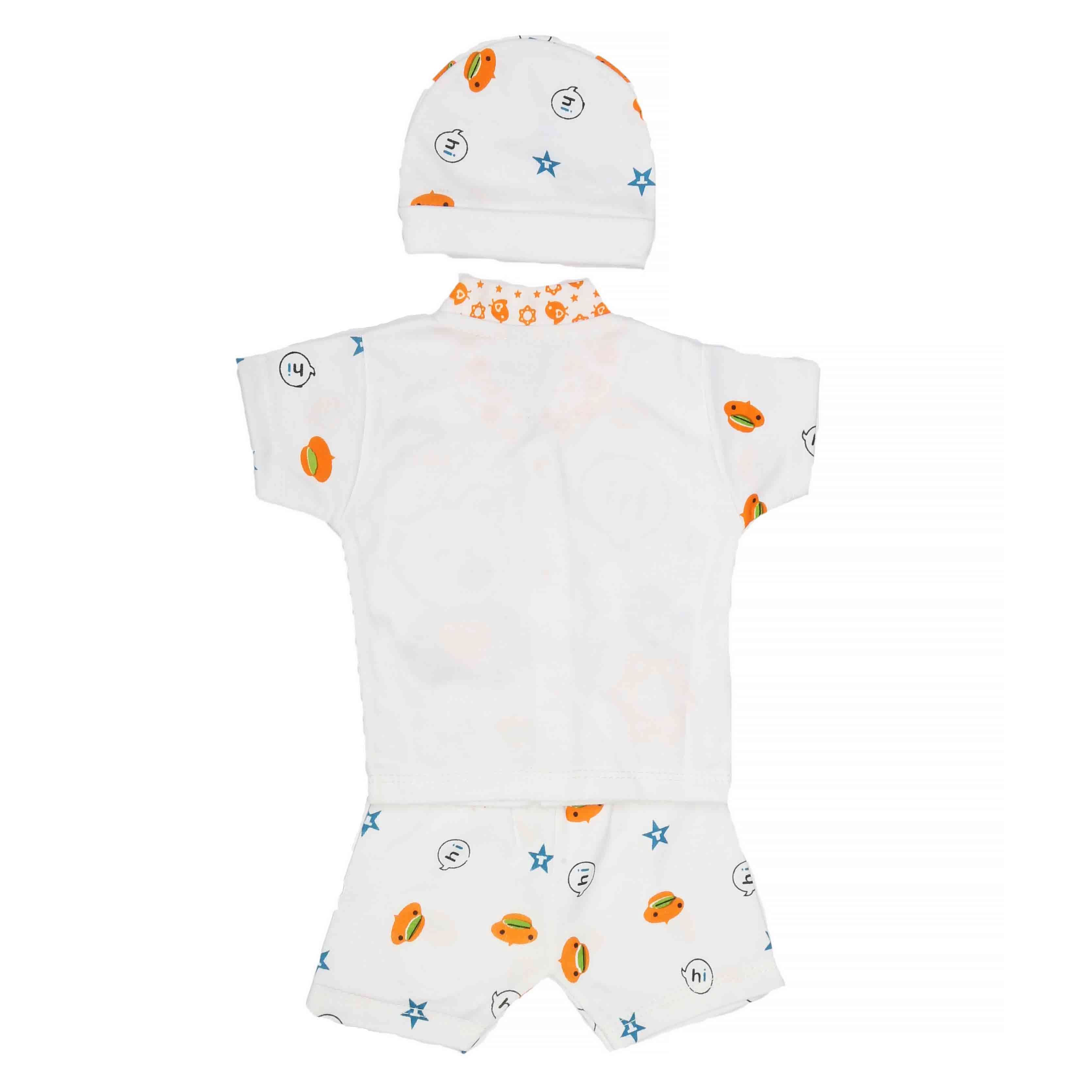 Newborn Unisex Suits 3Pcs - Orange, Kids, NB Girls Sets And Suits, Chase Value, Chase Value